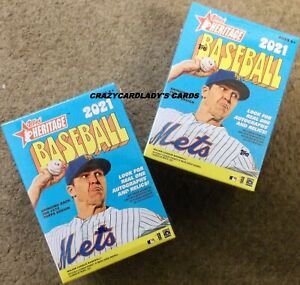 2021 TOPPS HERITAGE BASEBALL BLASTER BOX LOT OF 2 Free Priority Mail Shipping!