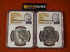 New Listing2023 $1 SILVER PEACE & MORGAN DOLLAR NGC MS70 ADVANCE RELEASES LABEL 2 COIN SET