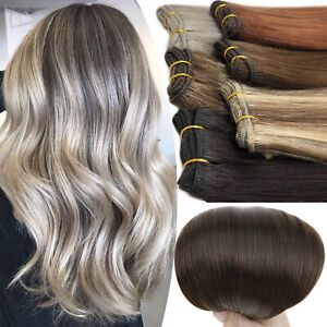 Double Weft Hair Extensions Human Hair Weave Sew in Remy Hair Highlighted Blonde
