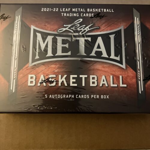 2021/22 Leaf METAL Basketball Cards NEW Sealed HOBBY Box 5 AUTOGRAPHS!