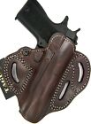 TAGUA PREMIUM Right Hand Dark Brown Leather Open Top Belt Holster - CHOOSE GUN