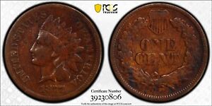 SAsA 1877 Indian Head Cent PCGS VG Details Key Date Of The Series Looks Fine