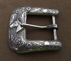 Rare Sterling Silver Keyston SF CA Handcrafted 1” Opening Ranger Belt Buckle