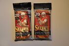 Lot of 2- 2021 Panini NFL  Select Hanger Pack  Red & Yellow Prizm Sealed