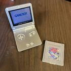 New ListingNintendo Gameboy Advance GBA SP Platinum Silver AGS-001 With One Game Tested!