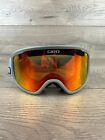 Giro CRUZ Adult Ski Goggles Gray Wordmark Frame Amber Scarlet Lens Anti-Fog OTG