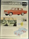 1961-1962 Toyota Toyopet Tiara Brochure Sheet RT20L Sedan Excellent Original
