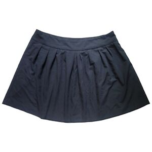 Lane Bryant Skirt Womens Plus Size 24 Black Pleated Above Knee Side Zip Academia