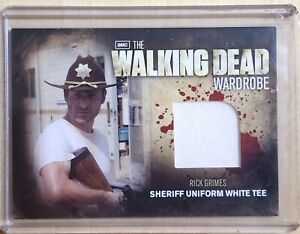 The Walking Dead RICK GRIMES/ANDREW LINCOLN Sheriff White Tee Wardrobe Card