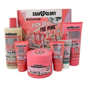 Soap & Glory Original Pink Rose & Bergamot Body Wash Butter Scrub Cream Gift Set