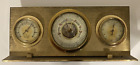 Vintage Brass Weather Station Germany Thermometer, Hygrometer, Barometer  VGC