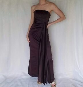 Early 00s Y2K Brown Fairy Grunge Prom Dress David's Bridal Size 4