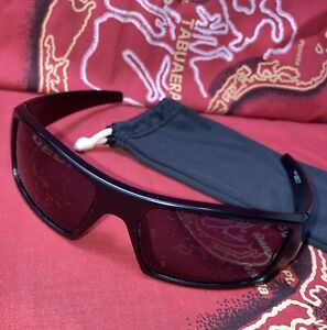 Used OAKLEY Sunglasses GASCAN Matte Black Frames Gray lenses Polarized