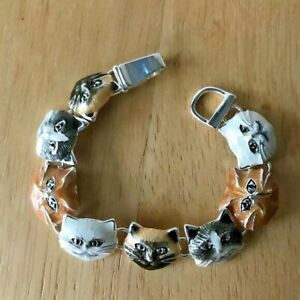 Cat Bracelet Magnetic Closure New Kitty Rescue Birthday Christmas Gift Pet Sit