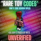 *RARE* TOY CODES & EGG HUNTS ROBLOX UNVERIFED W/FULL ACCESS+ MUCH MORE!!!🌟