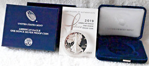 2019 S Proof American Silver Eagle With Coin Box and COA