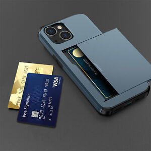Slide Wallet Credit Card Case For iPhone 15 Pro Max 14 13 12 11 XS XR Shockproof