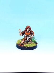 Female Halfling Cultist /Monk painted mini by Midlam Miniatures for RPG like D&D
