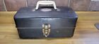 VINTAGE HAWTHORNE ALL STEEL  CANTILEVER TACKLE BOX w/ PRESS CLAMP