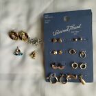 Earring Lot Of 12 Pair Gold Or Silver Tone Small Pierced Stud Earrings Mixed Lot