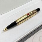 Luxury Bohemia Metal Series Grid Gold-Black Color 0.7mm Ballpoint Pen No Box