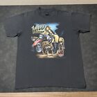 3D Emblem 1980s Harley Davidson Wild Breed Shirt Large Sexy Woman Wolf Easyrider