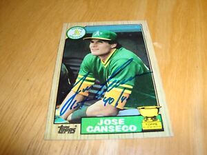 Jose Canseco Oakland A's IP Autograph Auto 