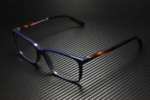 Ermenegildo Zegna EZ5027 090 Shiny Blue Clear Lens Plastic 56mm Men's Eyeglasses
