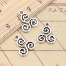Charms Spiral Screw Helix Spire Volution 16x13mm Tibetan Silver Color Pendants