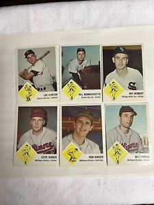 1963 Fleer Baseball Lot of 6 Cards #s,1,2,3,6,7,9 EX+-NRMT