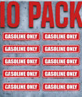 Gasoline Only gas sticker fuel caution warning decal door tank diesel oil 10x