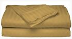 Full Size Gold 400 Thread Count 100% Cotton Sateen Dobby Stripe Sheet Set