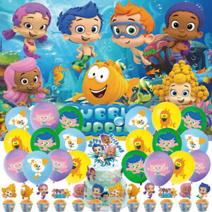 Bubble Guppies Party Supplies Birthday Set Latex Balloon Cake Topper Banner Cute