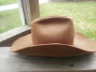Vintage 60s Or 70s Beaver Cowboy Hat Size 7? Brown