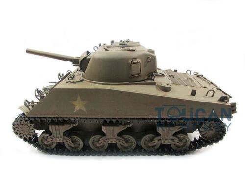 US STOCK Metal RTR RC Tank 1/16 Mato Green 1230 M4A3 Sherman Infrared Recoil
