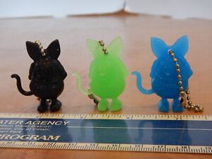 LOT OF 3 RAT FINK KEY CHAIN GUMBALL CHARMS (#30 )  ED 