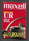 New ListingMaxell Normal UR 90 Bias Minutes pak of (10) Blank Audio Cassette Tapes SEALED