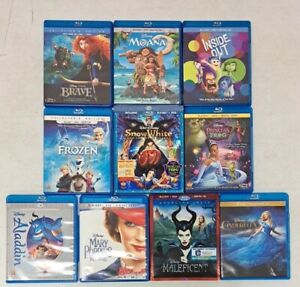 Blu-ray Lot Of 10 Disney DVDs Snow White Frozen Etc. 2.6.25