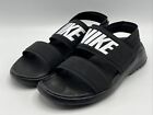 Nike Tanjun Sandals Women Size 9 Black Adjustable Sandal 882694 001 PreOwned