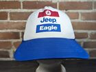 Vintage Jeep Eagle Hat Old Logo Blue Adjustable Snapback Trucker Cap