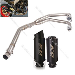 For Yamaha YZF R3 2015-2023 MT-03 Whole System Exhaust Header Pipe Black Muffler (For: 2020 YZF R3)