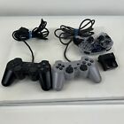 3 Controller PlayStation 2 Lot Bundle Two Authentic  One Wireless (As Is Lot)