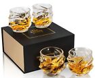 KANARS Whiskey Glasses Set of 4 Cocktail Tumbler 11 Oz Crystal Whisky Glass