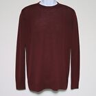PRADA - Burgundy 100% Wool Long Sleeve Crewneck Sweater - Men's Size 48 🔥