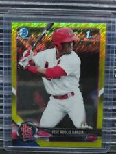 2018 Bowman Chrome Jose Adolis Garcia Canary Yellow Shimmer Refractor #5/75 D55