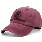 Smith & Wesson Hat - Distressed - Maroon / Red  - Firearms - Hunting Fishing
