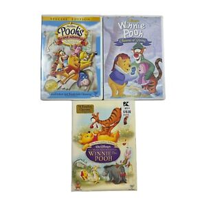 New ListingLot Of 3 Disney Winnie the Pooh DVDs - Many Grand Adventures, Seasons Of Giving
