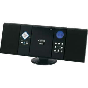 Wall Mount Micro Home Stereo System AM/FM Radio CD Player w/ Remote Music Black