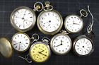 VINTAGE GROUP OF POCKET WATCHES FOR PARTS & REPAIR