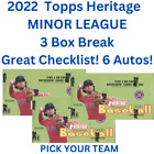 New ListingMinnesota Twins 2022 MiLB Baseball Heritage Hobby 1/4 Case 3 Box Break #149